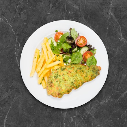 Baked sea bass fillet