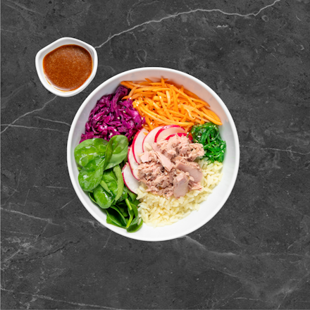 Rytietiškas Bowl su tunu