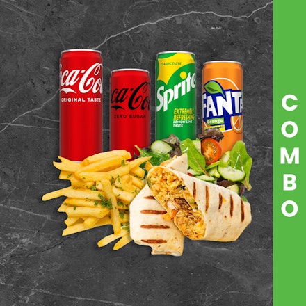 Combo-Chicken burrito + drink