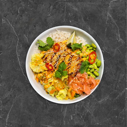 Donburi with grill chicken 🌶️