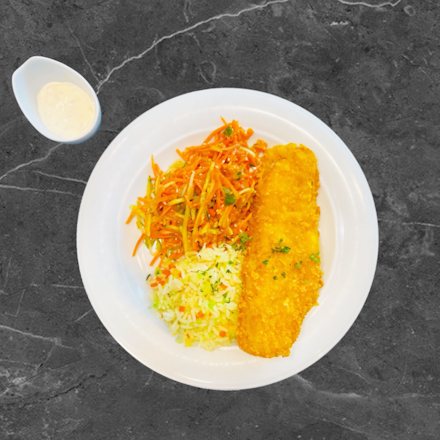 Crispy cod in a corn crust