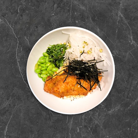 Bowl with fried chicken fingers