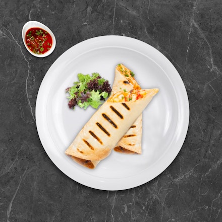 Tortilla with Texas BBQ chicken