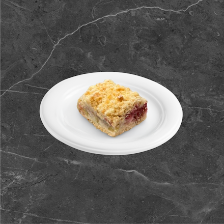 Rabarberu kūka ar zemenēm