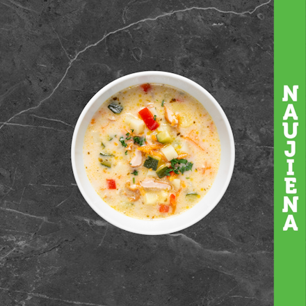 Aromantinga rūkytos vištienos sriuba 