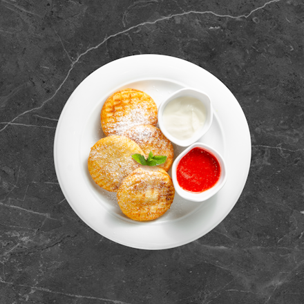 Homemade cottage cheese pancakes